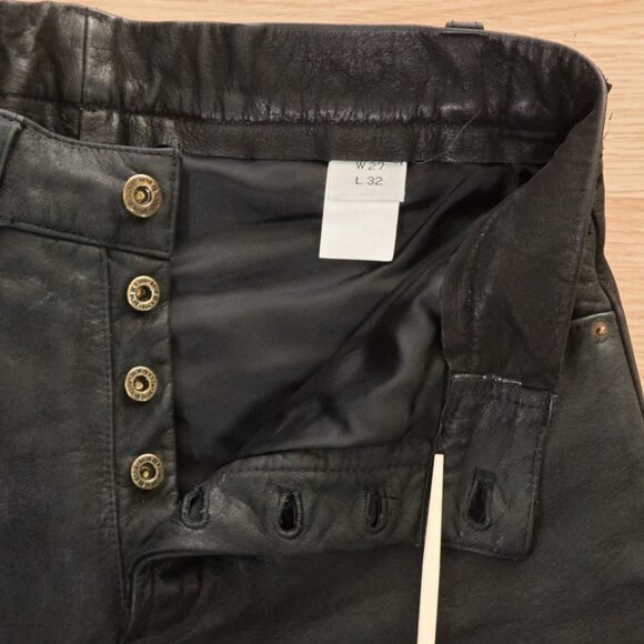 ROCK N BLUE Nelson Mens W27 L29 Regular Leather Pants, Trousers Biker Moto - Picture 6 of 12